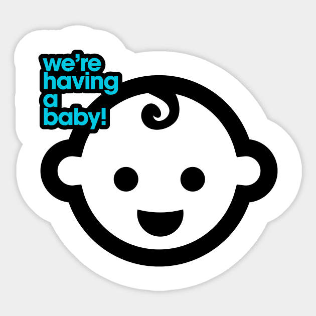 We're Having a Baby Boy Sticker by eboy